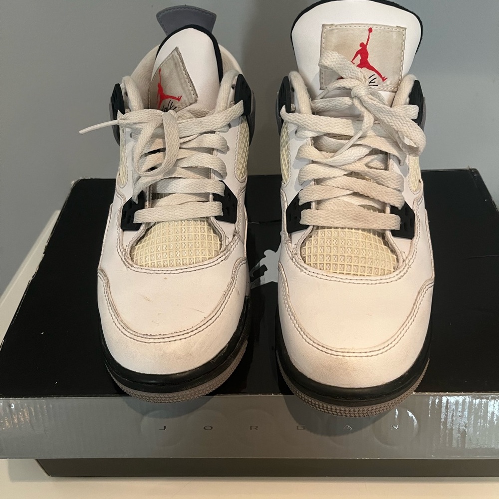 Air Jordan White and Red Sneakers